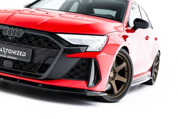 MAXTON DESIGN - Spoiler pod predný nárazník V.1 , Audi RS3 Sedan 8Y Facelift, Čierny lesk – Obrázok 2