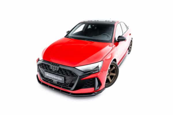 MAXTON DESIGN - Spoiler pod predný nárazník V.1 , Audi RS3 Sedan 8Y Facelift, Čierny lesk