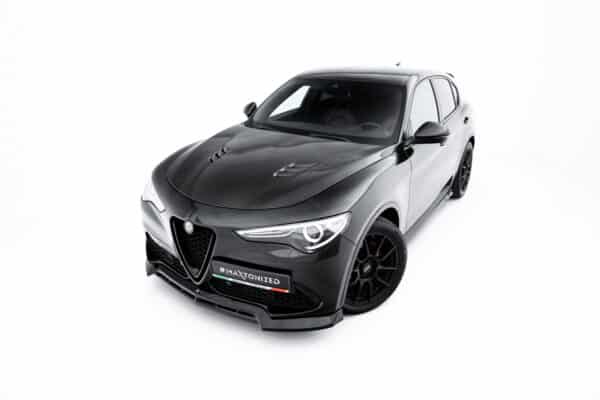 MAXTON DESIGN - Spoiler pod predný nárazník V.3, Alfa Romeo Stelvio Mk1 Čierny lesk – Obrázok 2