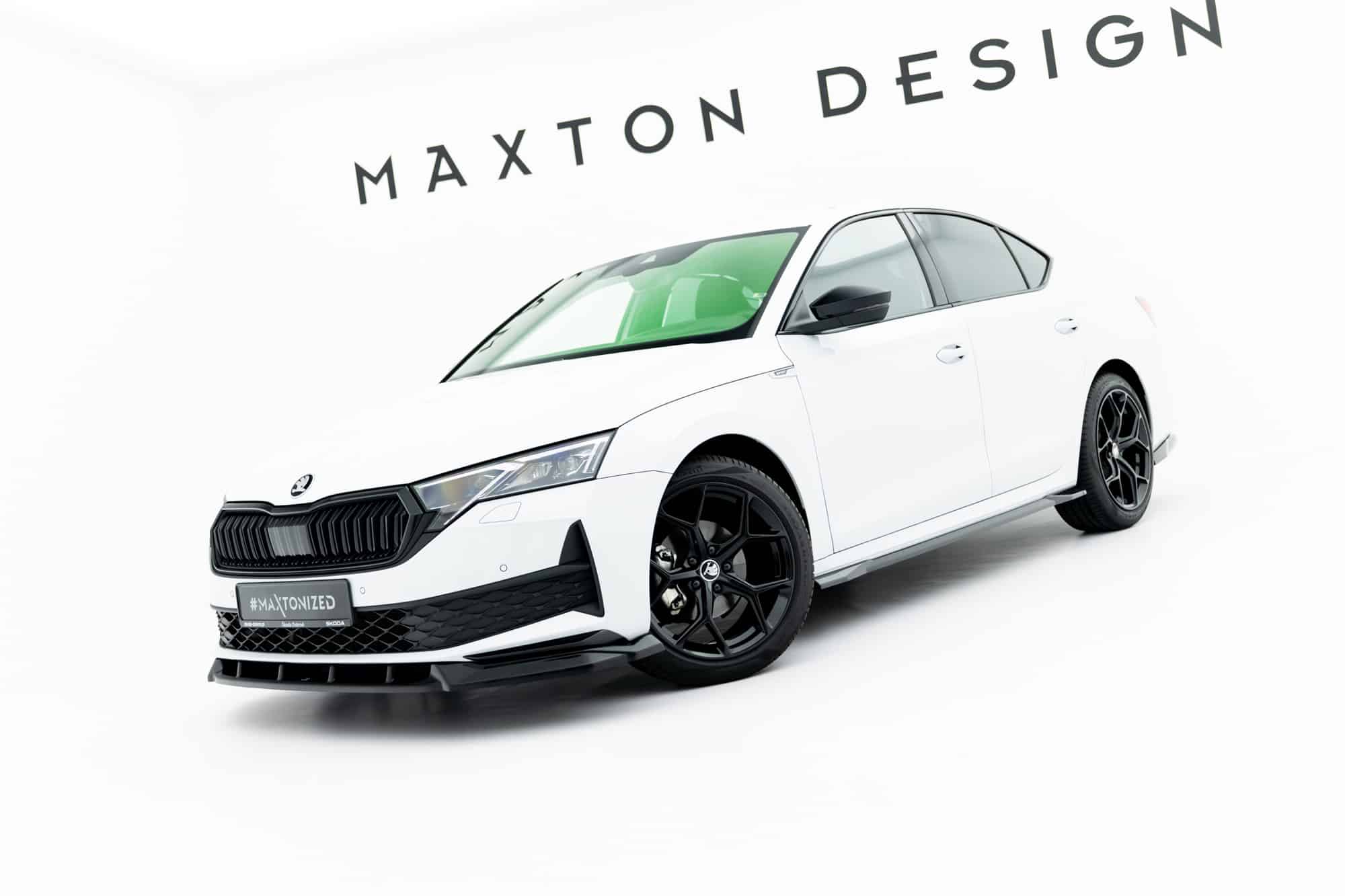 MAXTON DESIGN - Lišty pod bočné prahy, Skoda Octavia Sportline Liftback / Combi Mk4 Facelift, Čierny lesk – Obrázok 6