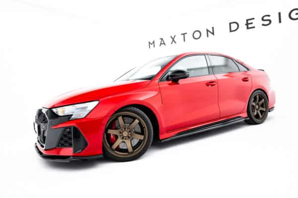 MAXTON DESIGN - Lišty pod bočné prahy, Audi RS3 Sedan 8Y Facelift, Čierny lesk – Obrázok 6
