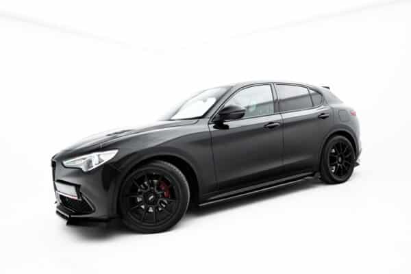 MAXTON DESIGN - Lišty pod bočné prahy V.2, Alfa Romeo Stelvio Mk1 Čierny lesk – Obrázok 2