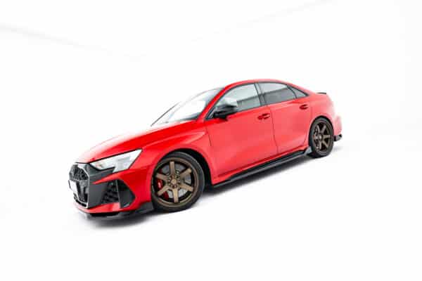 MAXTON DESIGN - Lišty pod bočné prahy V.2, Audi RS3 Sedan 8Y Facelift, Čierny lesk – Obrázok 6