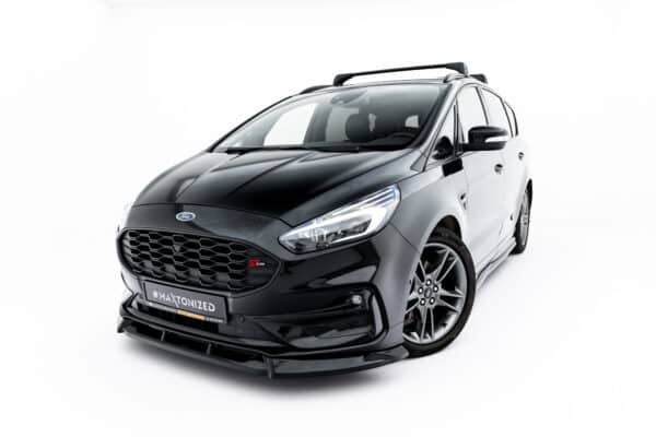 MAXTON DESIGN - Spoiler pod predný nárazník, Ford S-Max ST-Line Mk2 Facelift, Čierny lesk