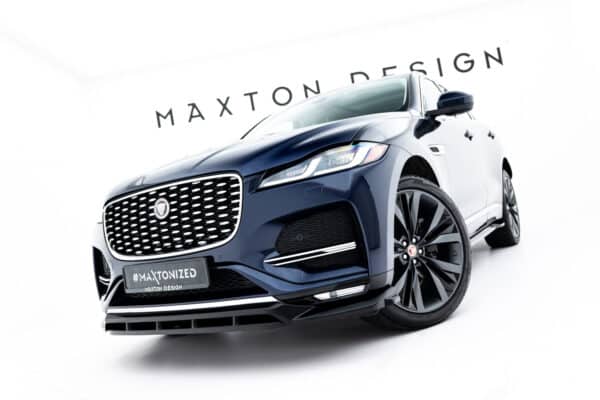 MAXTON DESIGN - Spoiler pod predný nárazník, Jaguar F-Pace R-Sport Mk1 Facelift, Čierny lesk