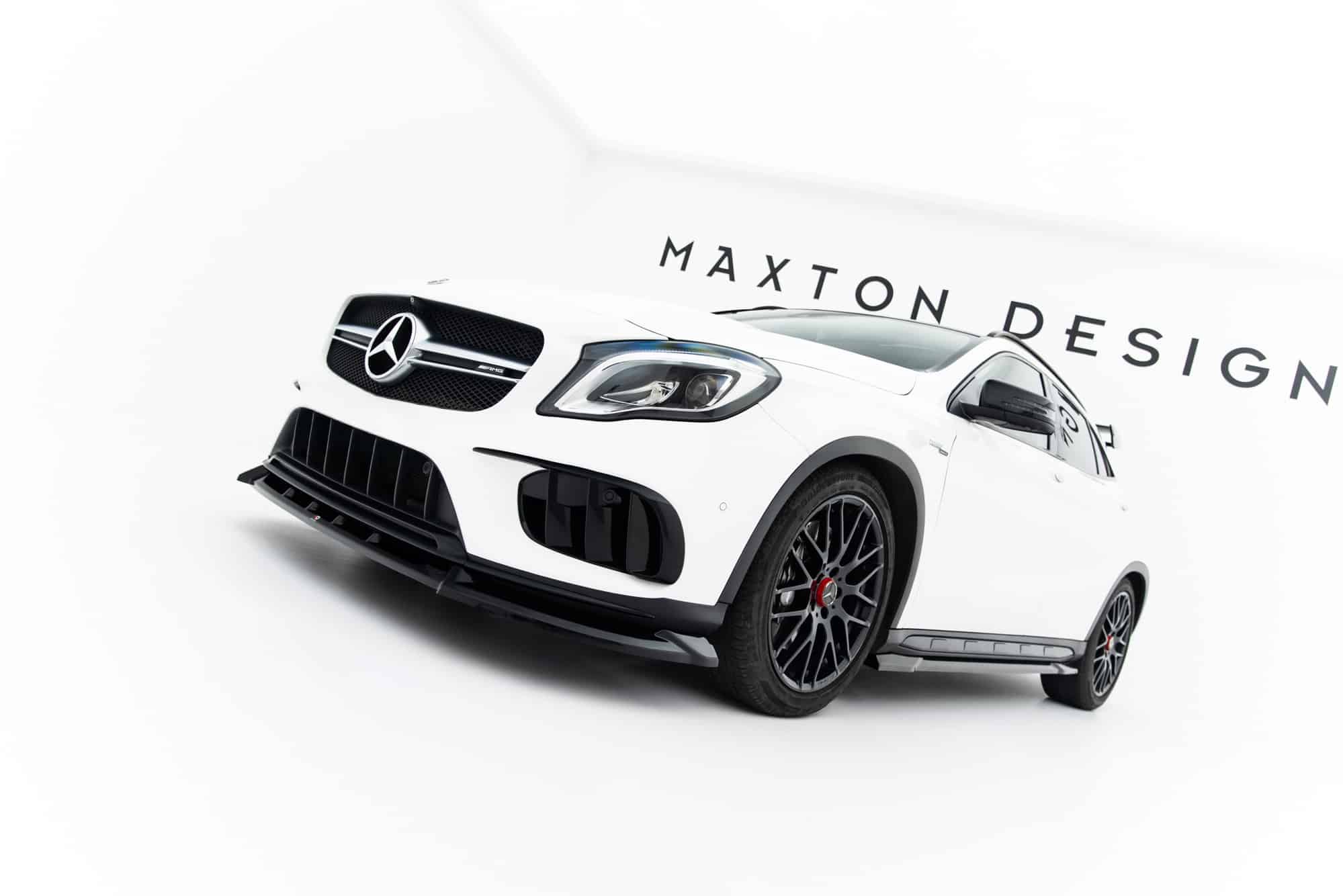 MAXTON DESIGN - Spoiler pod predný nárazník, Mercedes-Benz GLA 45 AMG X156 Facelift, Čierny lesk – Obrázok 6