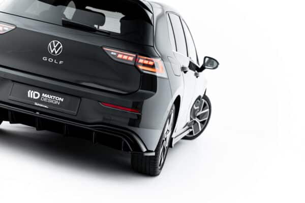 MAXTON DESIGN - Bočné spoilere zadného nárazníka, Volkswagen Golf Mk8 Facelift, Čierny lesk