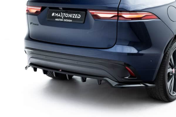 MAXTON DESIGN - Spoiler pod zadný nárazník, Jaguar F-Pace R-Sport Mk1 Facelift, Čierny lesk