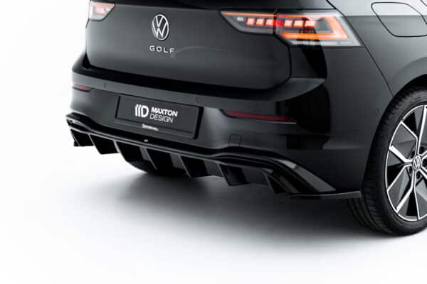 MAXTON DESIGN - Difúzor zadneho nárazníka, Volkswagen Golf Mk8 Facelift, Čierny lesk