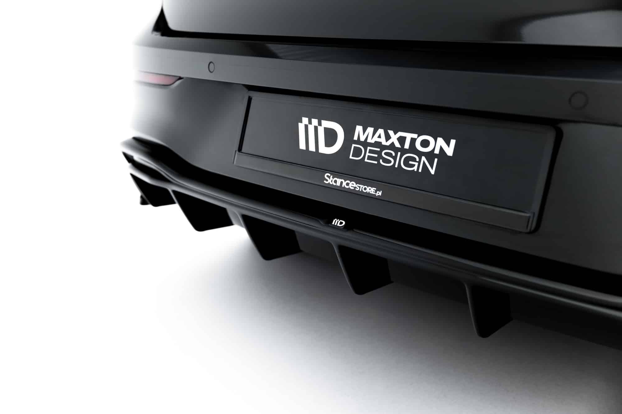 MAXTON DESIGN - Difúzor zadneho nárazníka, Volkswagen Golf Mk8 Facelift, Čierny lesk – Obrázok 7