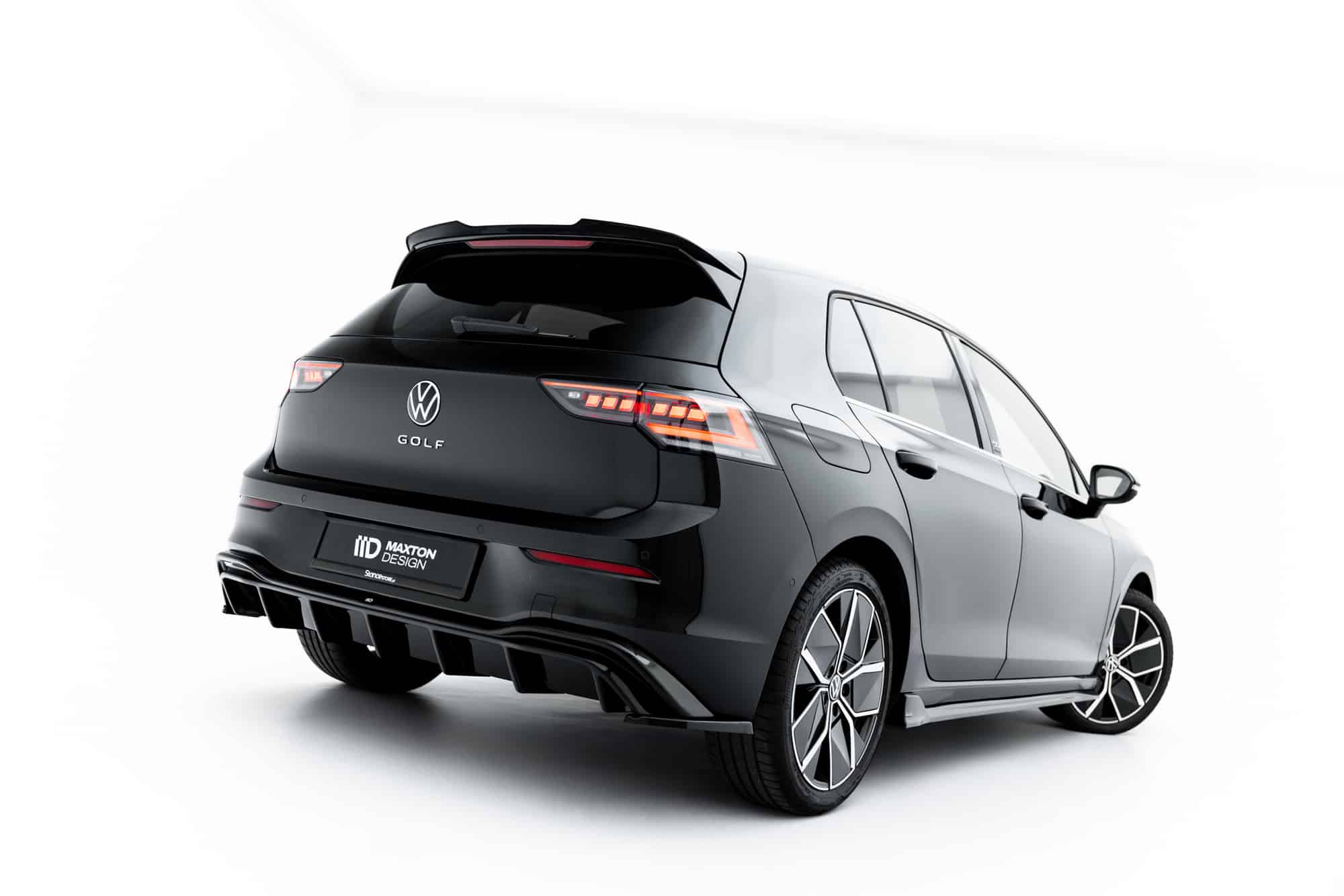 MAXTON DESIGN - Difúzor zadneho nárazníka, Volkswagen Golf Mk8 Facelift, Čierny lesk – Obrázok 6