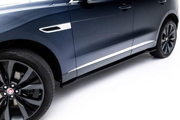 MAXTON DESIGN - Lišty pod bočné prahy, Jaguar F-Pace R-Sport Mk1 Facelift, Čierny lesk