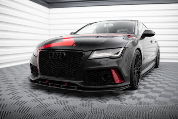 MAXTON DESIGN - Street Pro Spoiler pod predný nárazník, Audi A7 RS7 Look C7, Čierna Matná