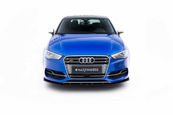 MAXTON DESIGN - Street Pro Spoiler pod predný nárazník, Audi S3 / A3 S-Line Sedan 8V, Čierna Matná – Obrázok 2