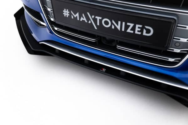 MAXTON DESIGN - Street Pro Spoiler pod predný nárazník + Splitre, Audi S3 / A3 S-Line Sedan 8V, Čierna Matná – Obrázok 6