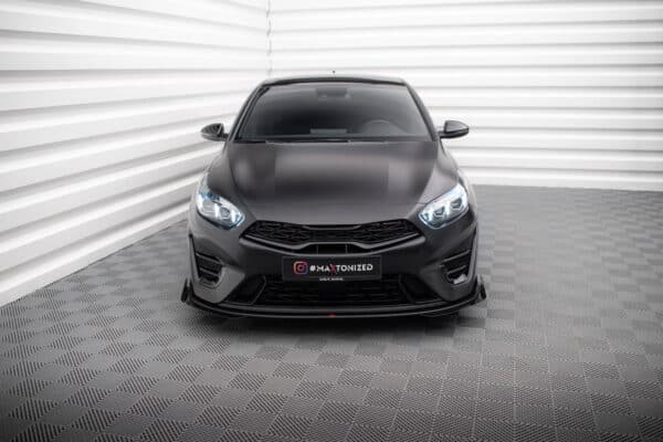 MAXTON DESIGN - Street Pro Spoiler pod predný nárazník + Splitre, Kia Proceed GT Mk3 Facelift / Ceed GT / GT - Line Mk1 Facelift, Čierna Matná – Obrázok 7