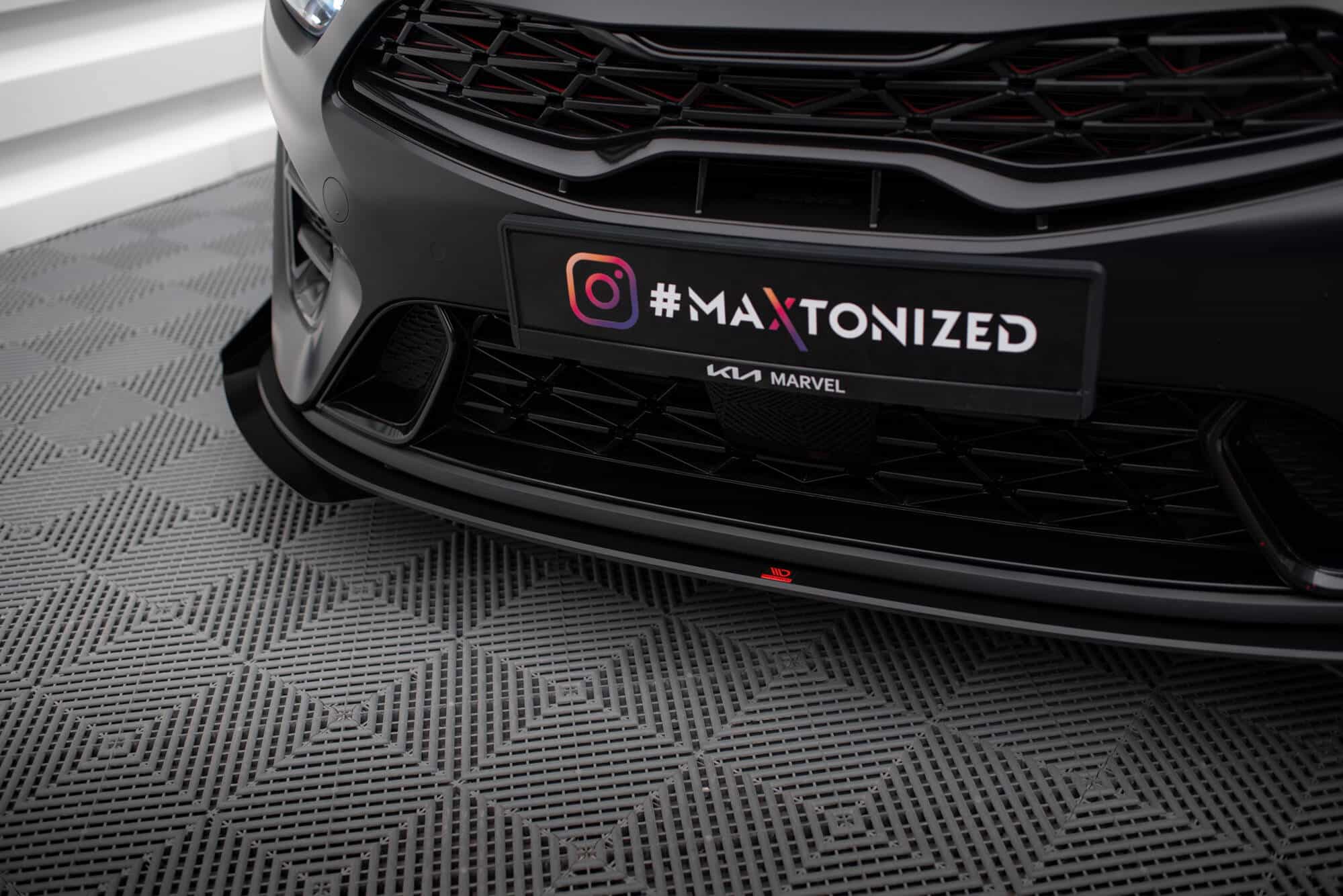 MAXTON DESIGN - Street Pro Spoiler pod predný nárazník + Splitre, Kia Proceed GT Mk3 Facelift / Ceed GT / GT - Line Mk1 Facelift, Čierna Matná – Obrázok 6