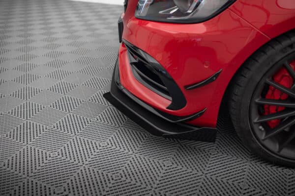 MAXTON DESIGN - Street Pro Spoiler pod predný nárazník + Splitre, Mercedes-Benz A 45 AMG Aero W176 Facelift, Čierna Matná – Obrázok 5