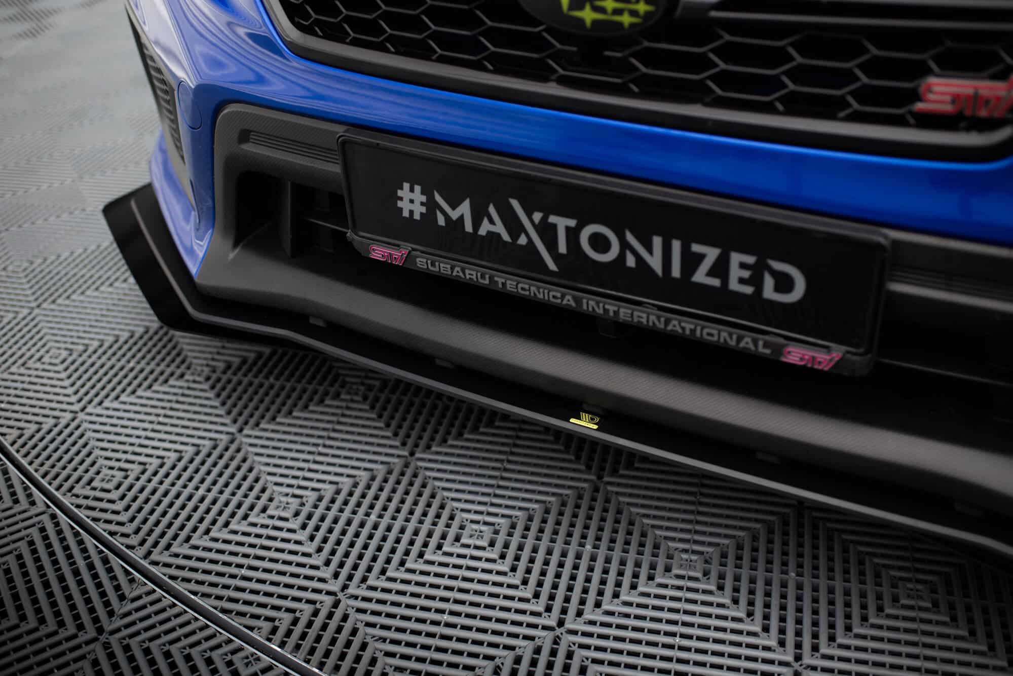 MAXTON DESIGN - Street Pro Spoiler pod predný nárazník + Splitre, Subaru WRX STI Mk1 Facelift, Čierna Matná – Obrázok 6
