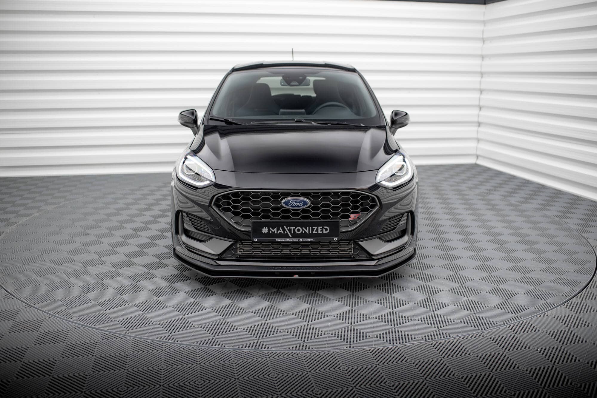 MAXTON DESIGN - Street Pro Spoiler pod predný nárazník, Ford Fiesta ST Mk8 Facelift, Čierna Matná – Obrázok 2