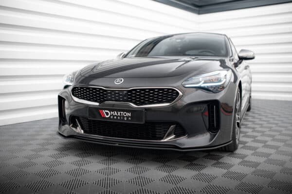 MAXTON DESIGN - Street Pro Spoiler pod predný nárazník, Kia Stinger GT / GT-Line / Standard Mk1, Čierna Matná