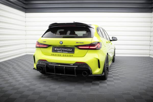 MAXTON DESIGN - Street Pro Difúzor zadného nárazníka V.1, vhodné pre BMW 1 M-Pack / M135i / 128ti F40, Čierna Matná