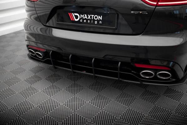 MAXTON DESIGN - Street Pro Difúzor zadného nárazníka, Kia Stinger GT / GT-Line Mk1, Čierna Matná
