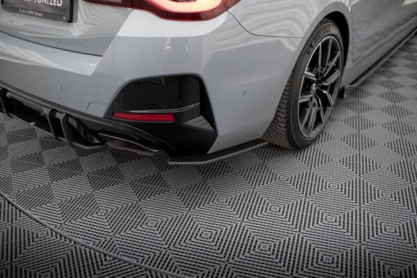 MAXTON DESIGN - Street Pro bočné spoilere zadného nárazníka, vhodné pre BMW 4 Gran Coupe M440i G26, Čierna Matná