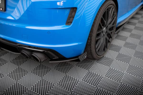 MAXTON DESIGN - Street Pro bočné spoilere zadného nárazníka + Splitre, Audi TT S 8S Facelift, Čierna Matná