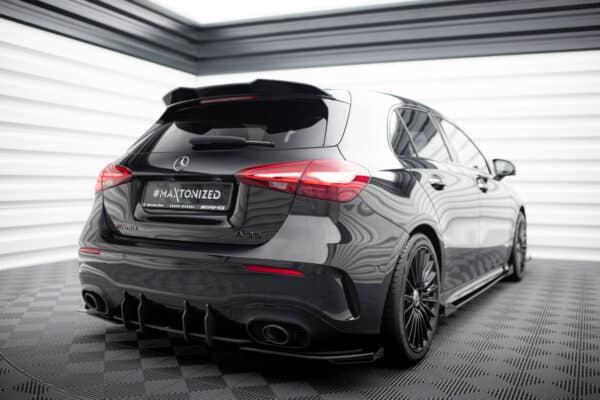 MAXTON DESIGN - Street Pro Bočné spoilere pod zadný nárazník + Splitre, Mercedes-AMG A35 Hatchback W177, Čierna Matná – Obrázok 5