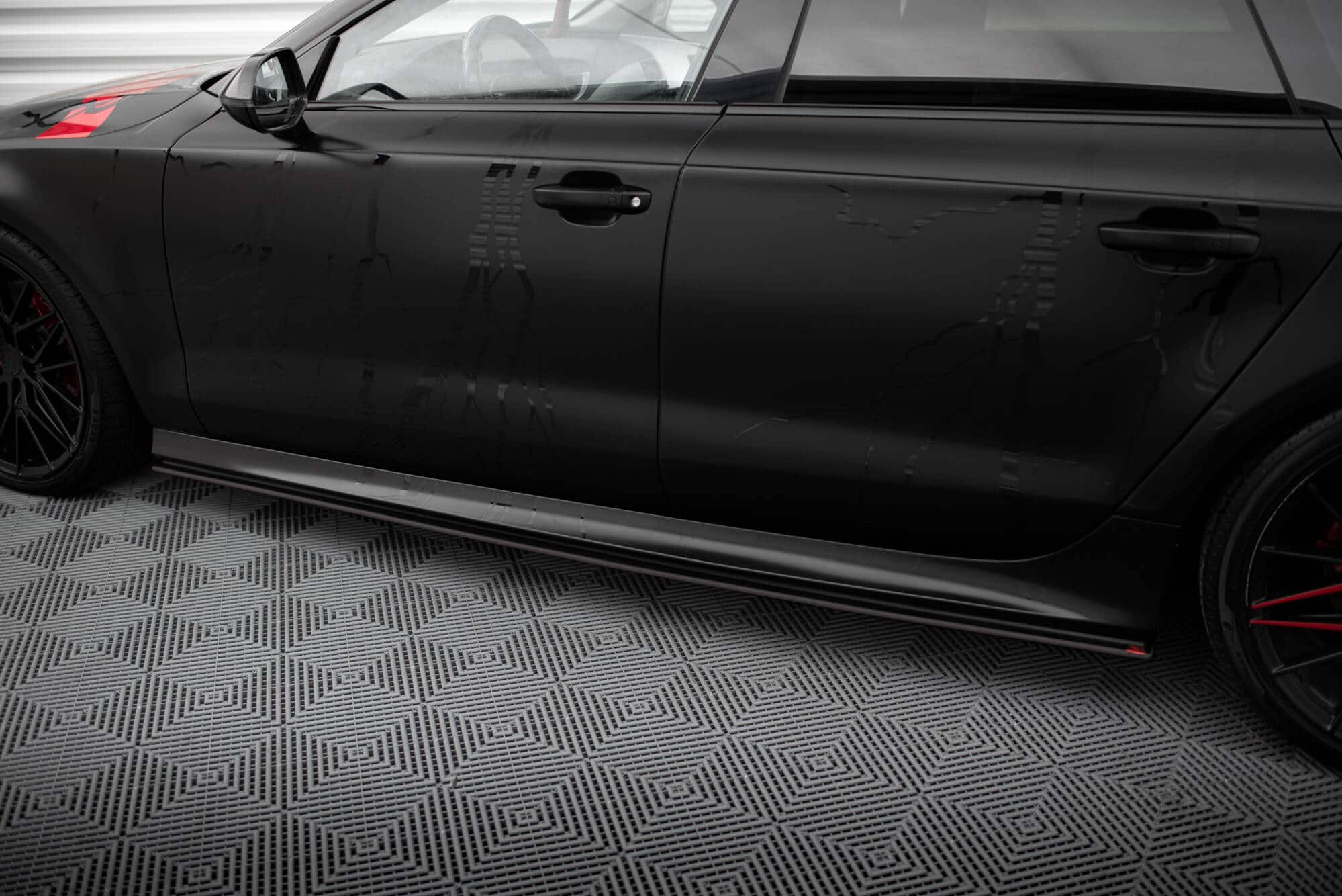 MAXTON DESIGN - Street Pro Lišty pod bočné prahy, Audi A7 RS7 Look C7, Čierna Matná – Obrázok 5