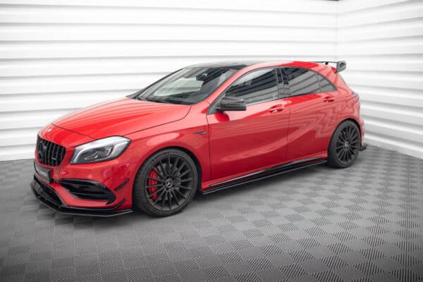 MAXTON DESIGN - Street Pro lišty pod bočné prahy, Mercedes-Benz A 45 AMG Aero W176 Facelift, Čierna Matná – Obrázok 7