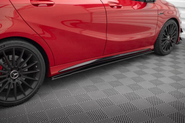 MAXTON DESIGN - Street Pro lišty pod bočné prahy, Mercedes-Benz A 45 AMG Aero W176 Facelift, Čierna Matná – Obrázok 6
