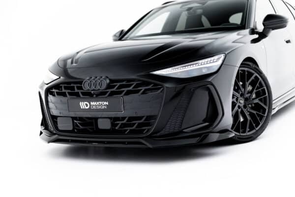 MAXTON DESIGN - Spoiler pod predný nárazník V.1, Audi A6 S-Line Sedan/Avant C9, čierny lesk