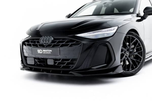MAXTON DESIGN - Spoiler pod predný nárazník V.2, Audi A6 S-Line Sedan/Avant C9, čierny lesk