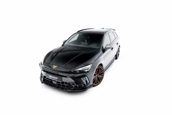 MAXTON DESIGN - Spoiler pod predný nárazník V.2, Cupra Leon ST / Hatchback Mk1 Facelift, čierny lesk