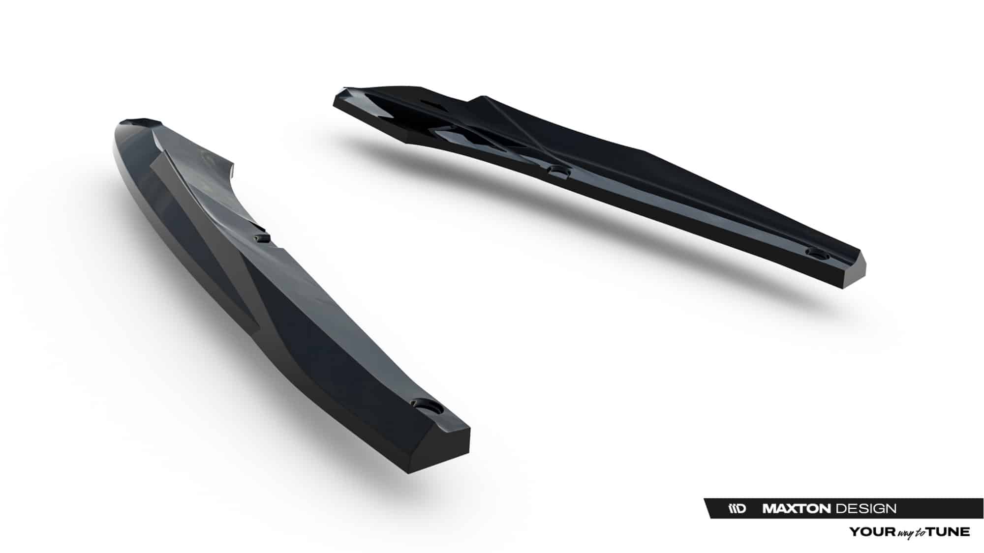 MAXTON DESIGN - Bočné spoilere pod zadný nárazník V.5, Cupra Leon ST Mk1 Facelift, čierny lesk – Obrázok 3