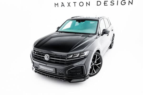 MAXTON DESIGN - Spoiler pod predný nárazník, Volkswagen Touareg R-Line Mk3 Facelift, Čierny lesk