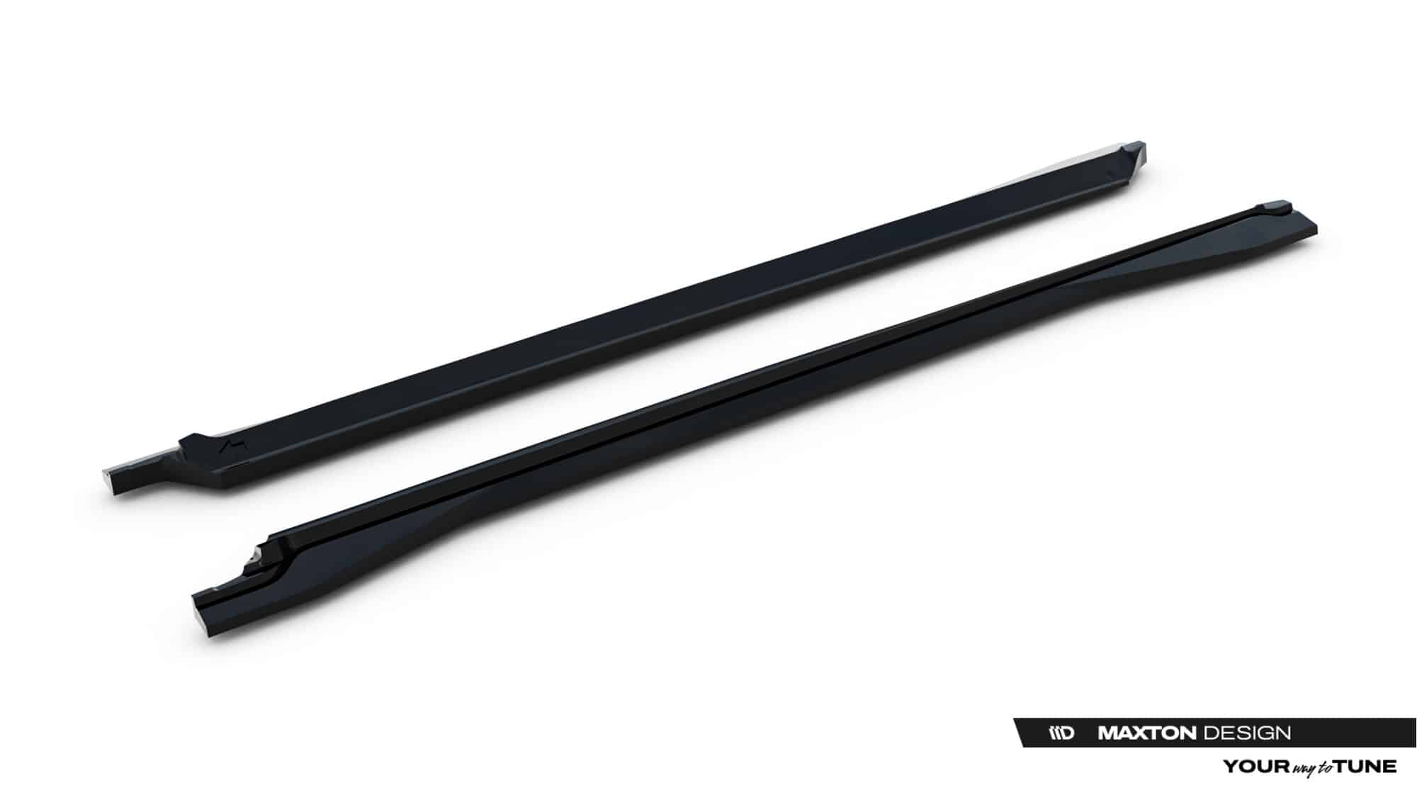 MAXTON DESIGN - Lišty pod bočné prahy, Volkswagen Touareg R-Line Mk3 Facelift, Čierny lesk – Obrázok 5