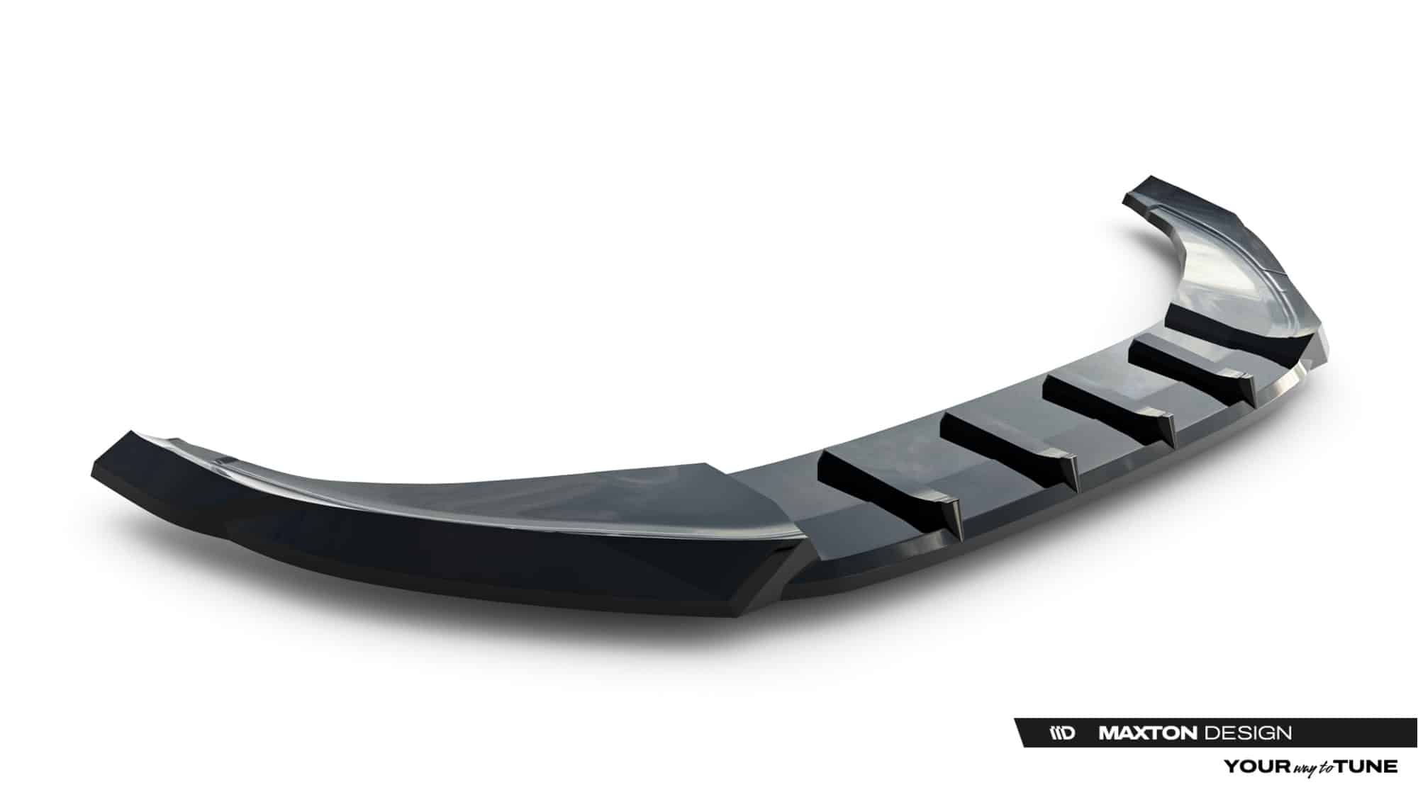 MAXTON DESIGN - Spoiler pod predný nárazník V.1, Volkswagen Tiguan R-Line Mk3, Čierny lesk – Obrázok 4