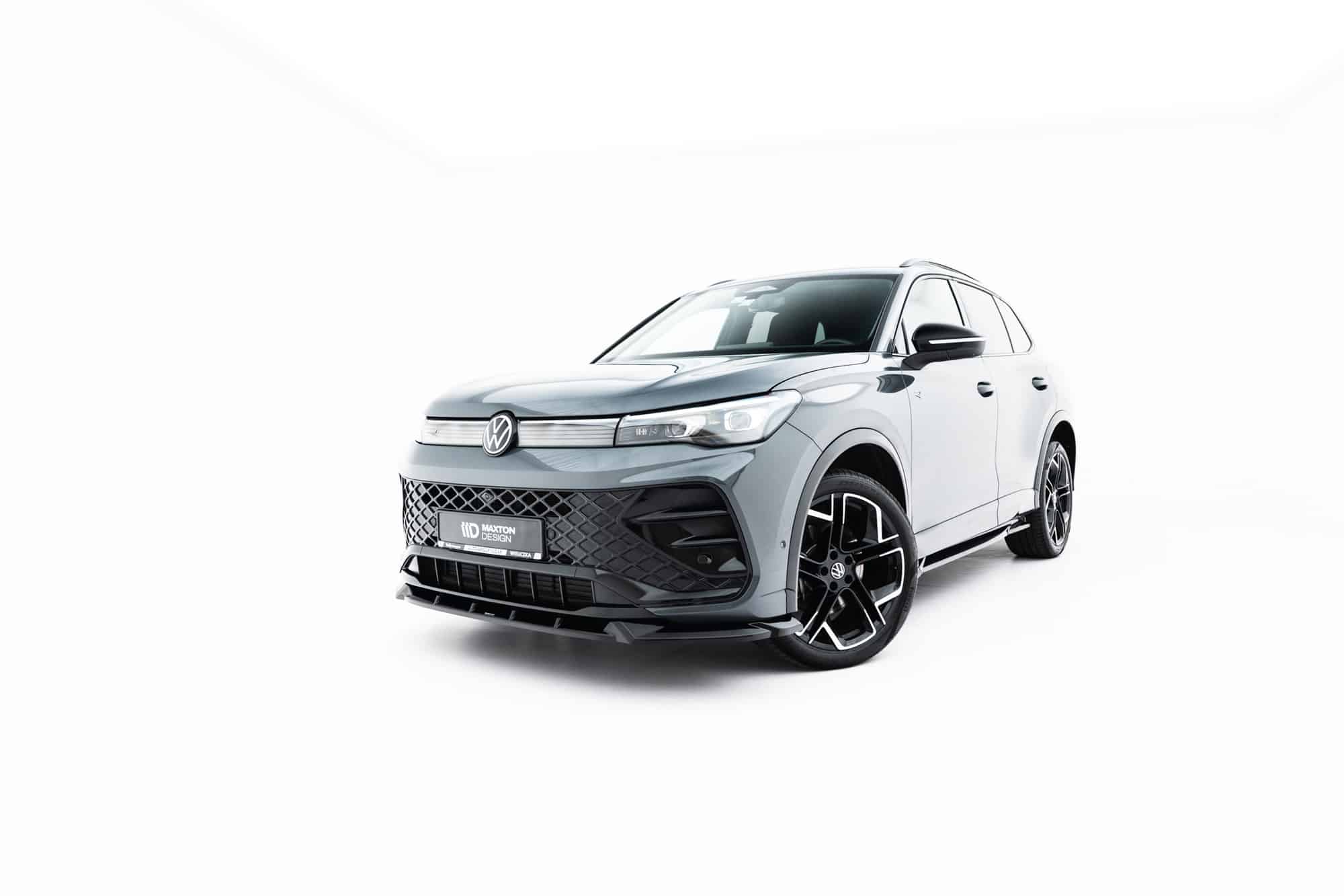 MAXTON DESIGN - Spoiler pod predný nárazník V.1, Volkswagen Tiguan R-Line Mk3, Čierny lesk – Obrázok 6