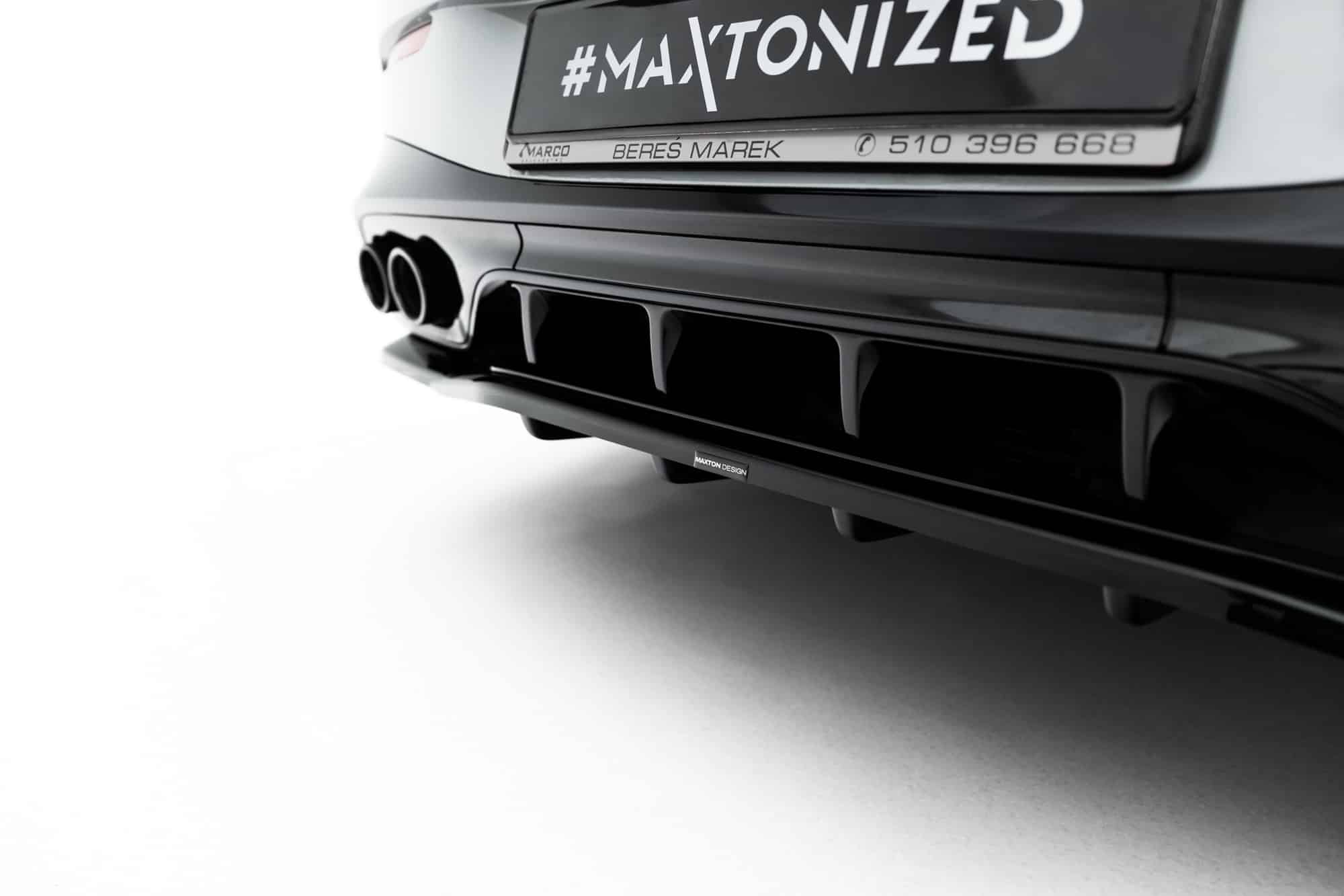 MAXTON DESIGN - Spoiler pod zadný nárazník, Mercedes-AMG CLE 53 Aero C236, Čierny lesk – Obrázok 5