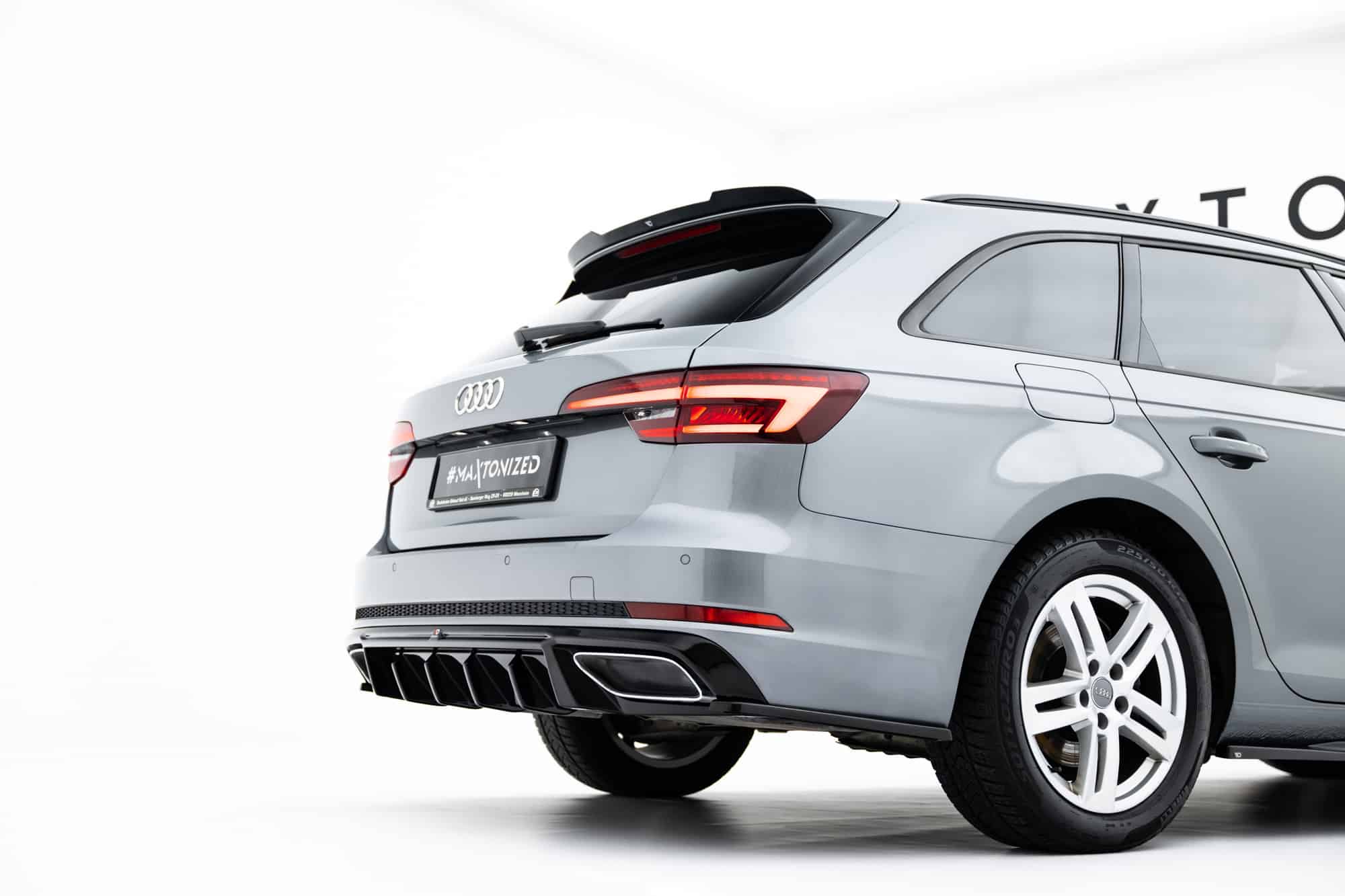 MAXTON DESIGN - Difúzor zadného nárazníka, Audi A4 / A4 S-Line Sedan / Avant B9, Čierny lesk – Obrázok 6