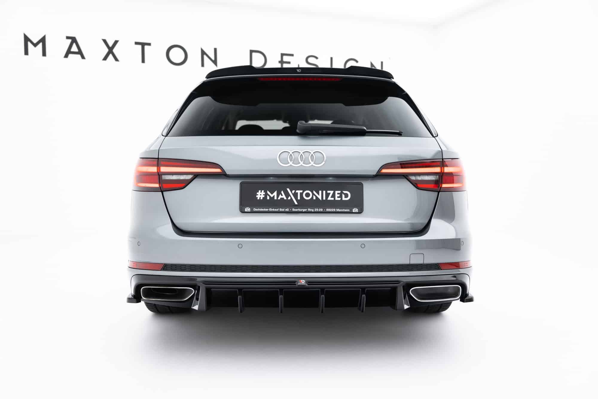 MAXTON DESIGN - Difúzor zadného nárazníka, Audi A4 / A4 S-Line Sedan / Avant B9, Čierny lesk – Obrázok 5