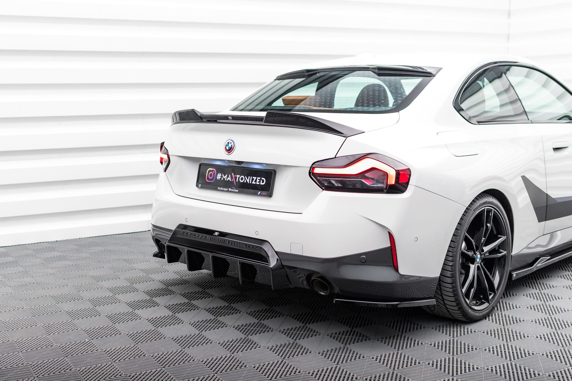 MAXTON DESIGN - Difúzor zadného nárazníka, vhodné pre BMW 2 M-Pack/M240i Coupe G42, Čierny lesk – Obrázok 7