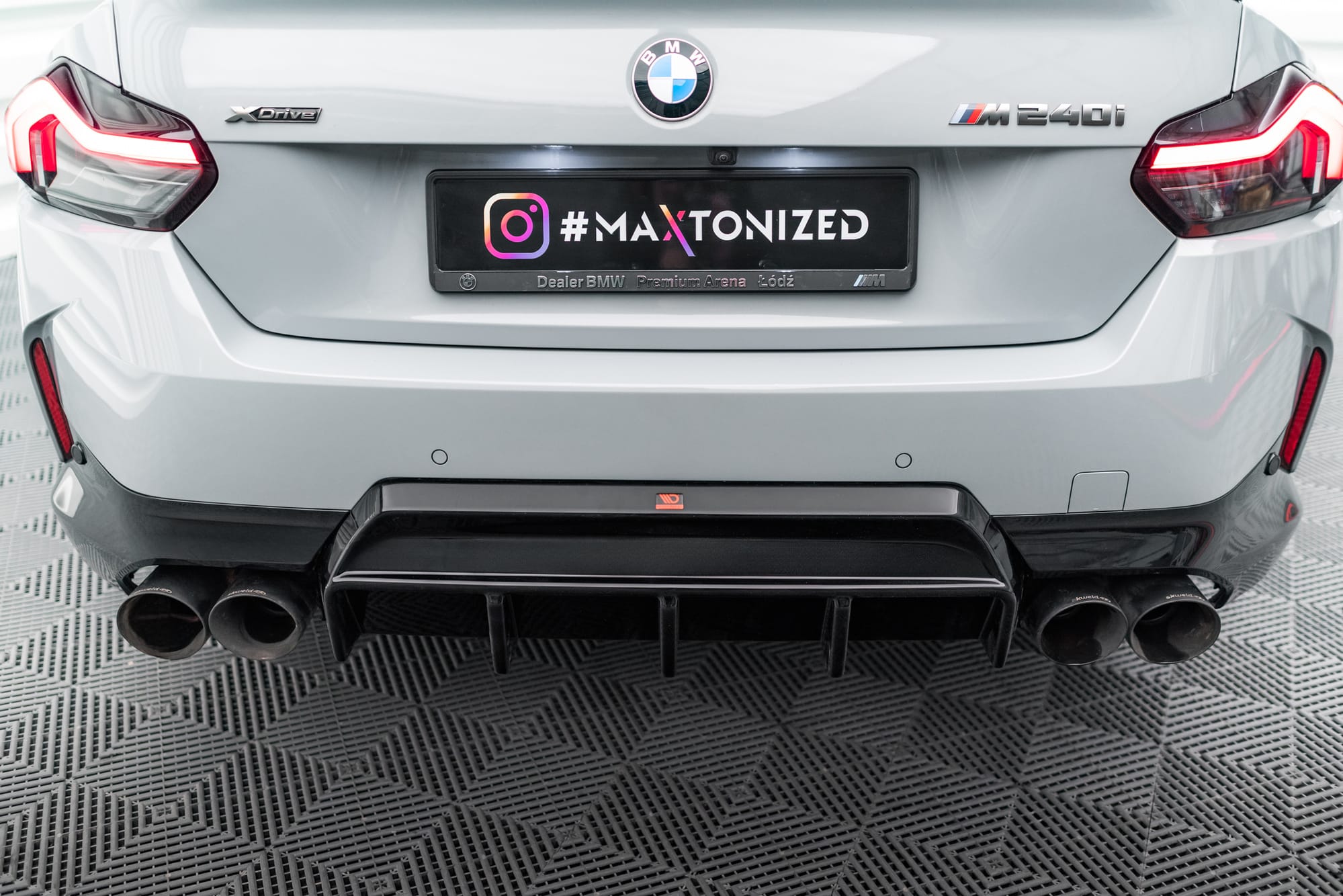 MAXTON DESIGN - Difúzor zadného nárazníka, vhodné pre BMW 2 M-Pack/M240i Coupe G42, Čierny lesk – Obrázok 5