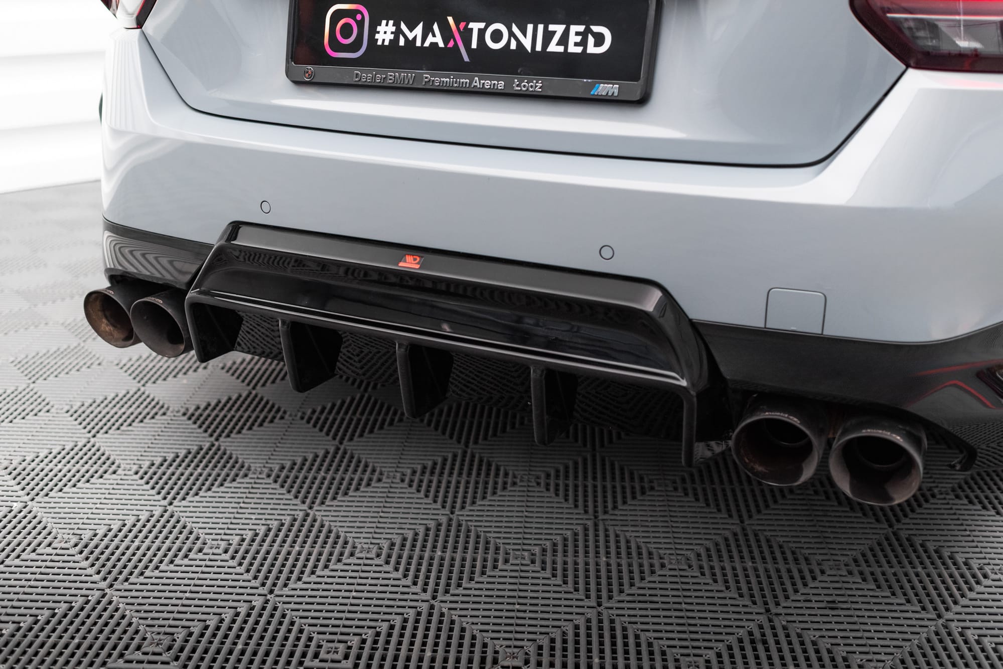 MAXTON DESIGN - Difúzor zadného nárazníka, vhodné pre BMW 2 M-Pack/M240i Coupe G42, Čierny lesk – Obrázok 4