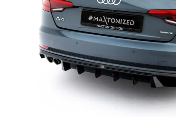 MAXTON DESIGN - Difúzor zadného nárazníka, Audi A4 S-Line Sedan / Avant B9, Čierny lesk – Obrázok 3