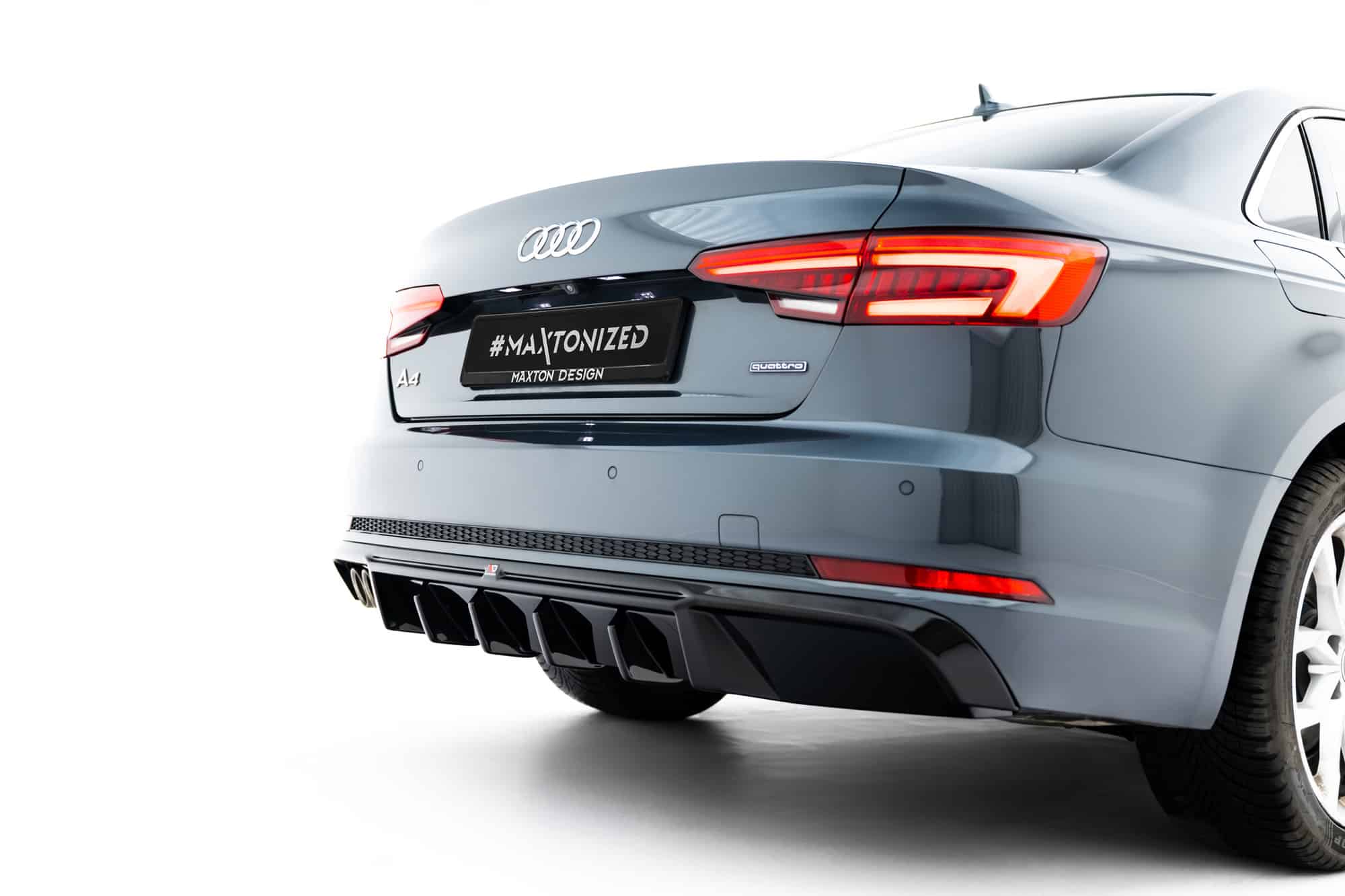 MAXTON DESIGN - Difúzor zadného nárazníka, Audi A4 S-Line Sedan / Avant B9, Čierny lesk – Obrázok 7