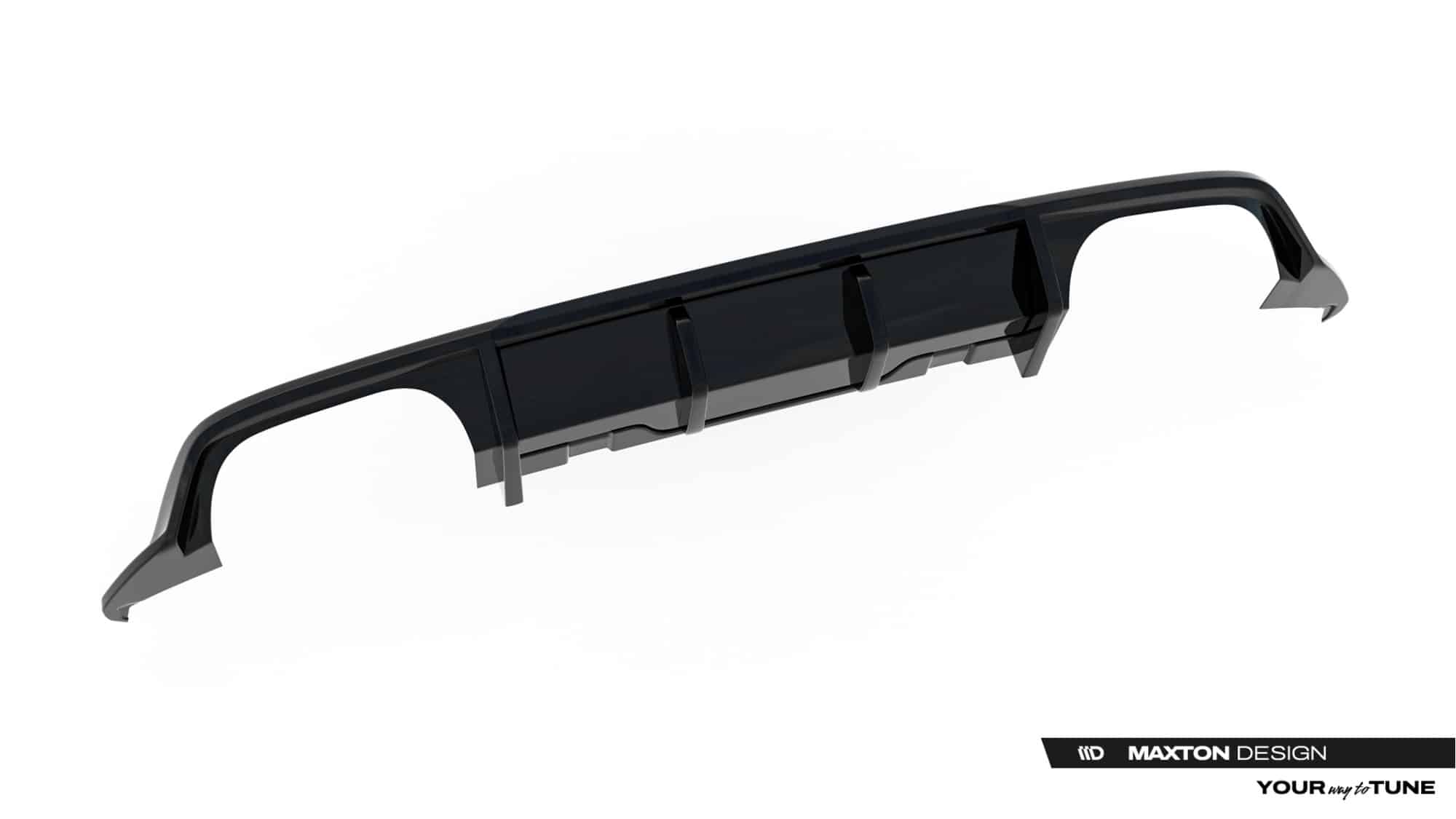 MAXTON DESIGN - Difúzor zadného nárazníka, Volkswagen Golf R Variant Mk8 / Mk8 Facelift, Čierny lesk – Obrázok 3